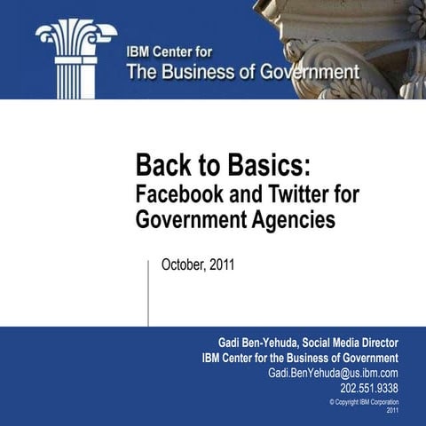 Facebook and Twitter for Government Agencies