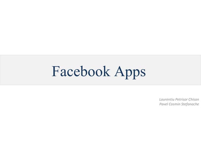Facebook Apps
