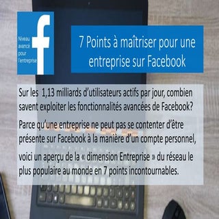 7 points à maîtriser pour Facebook