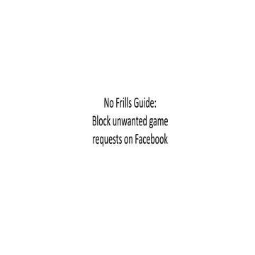 Blocking Game Requests on Facebook