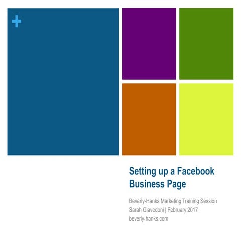 Setting up a Facebook Business Page