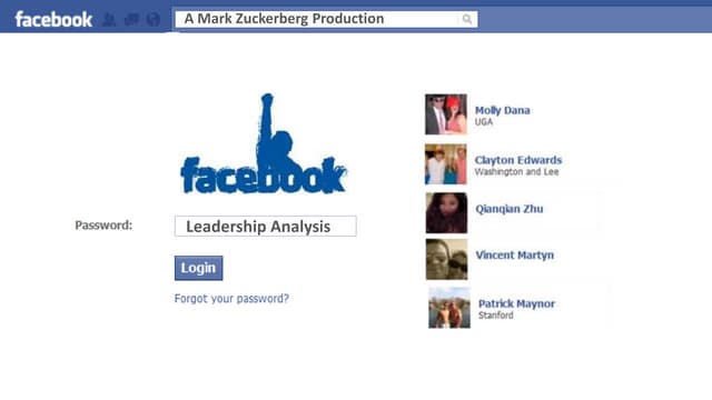 Facebook: A Mark Zuckerberg Production