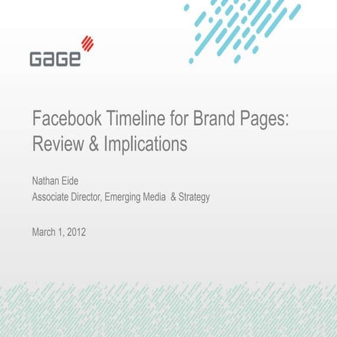 Facebook Timeline for Brand Pages: Review & Implications