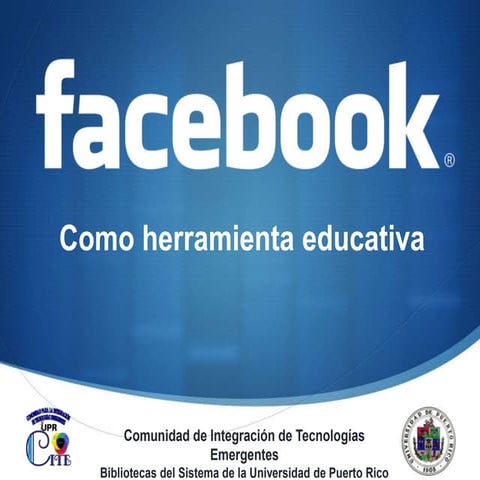 Facebook como heramienta educativa 3 dic 2010