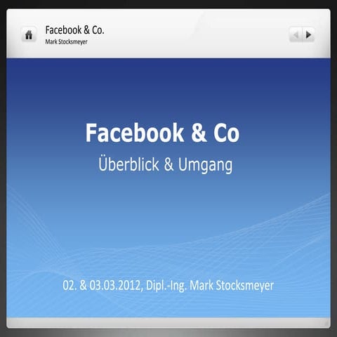 Facebook & Co, Schulung in Lemgo
