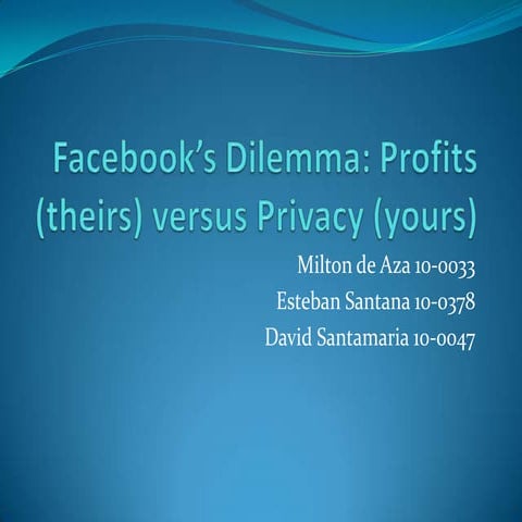 Facebook dilemma (1)