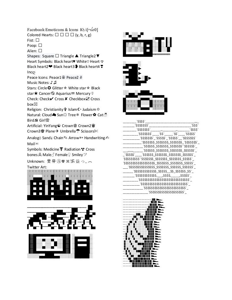 Facebook emoticons and icons