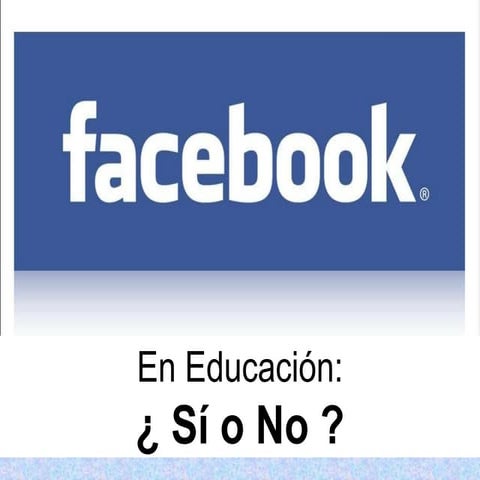 Facebook en educación