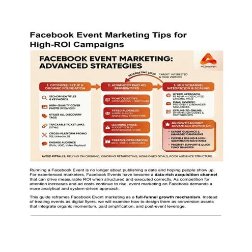 Facebook Event Marketing Tips for High-ROI Campaigns | PDF