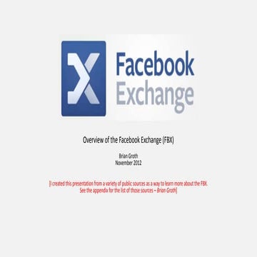 Facebook exchange   overview - november 2012