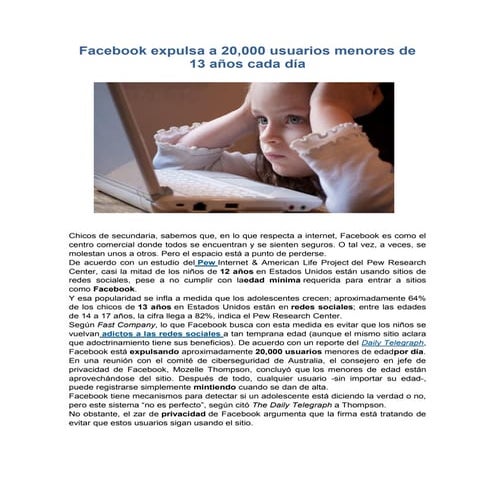 Facebook expulsa a 20,000 usuarios