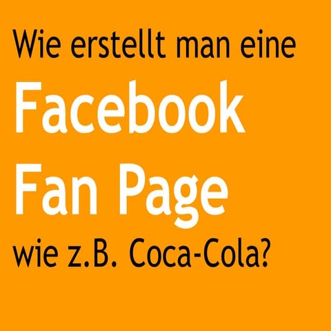 Facebook Fan Pages