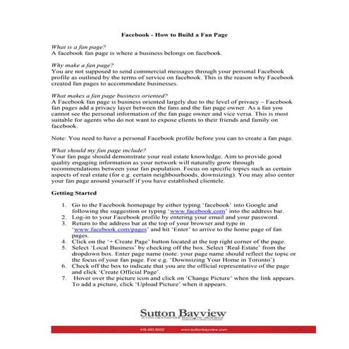 Facebook Fan Page Video