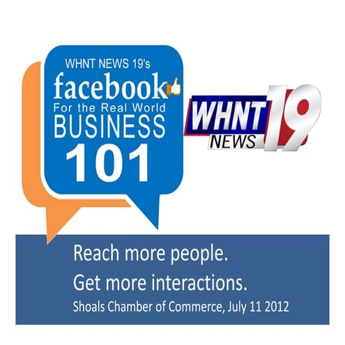 Facebook for Real World Business, July 11 - Florence