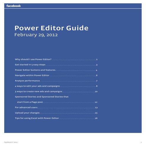 Facebook Guia Power Editor