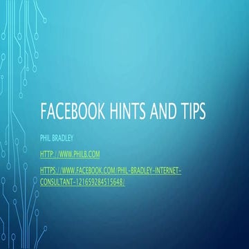 Facebook hints and tips