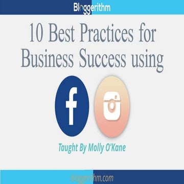 Women's Small Biz Revolution Summit: How to use Facebook & Instagram to Grow ...