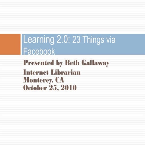 Using Facebook for Online Courses