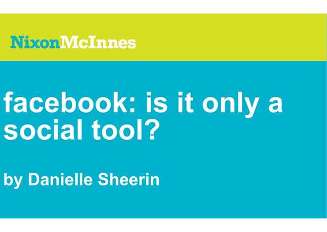 Facebook - Is It Only A Social Tool