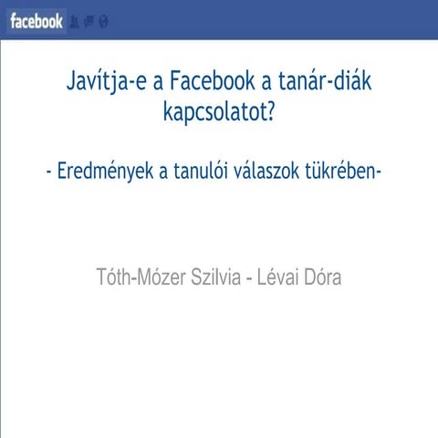 Facebook kutatás