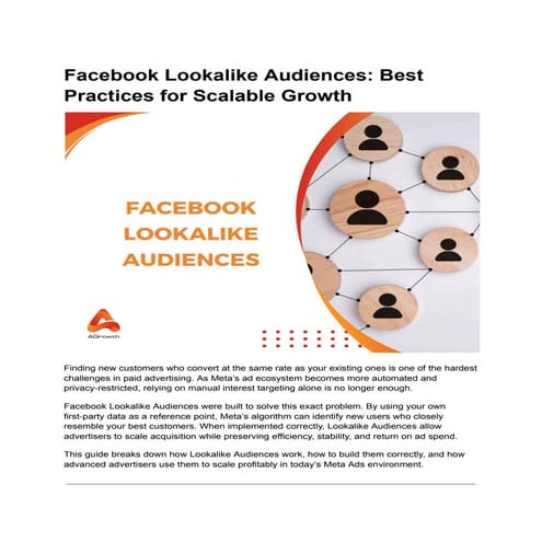 Facebook Lookalike Audiences: Best Practices for Scalable Growth | PDF
