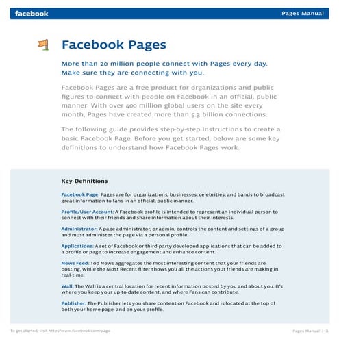 Facebook manual pages manual