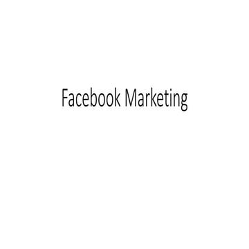 Facebook marketing