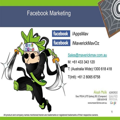 Facebook marketing & growing your business through facebook apps