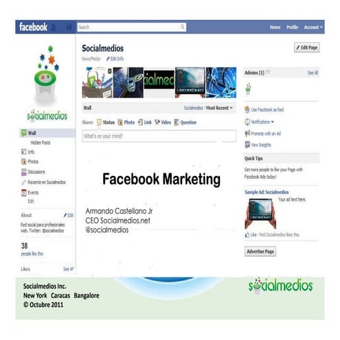Marketing para Facebook. Oct. 2011