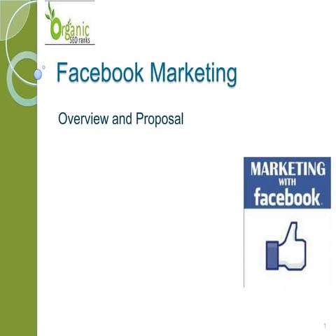 Facebook Marketing Overview & Proposal