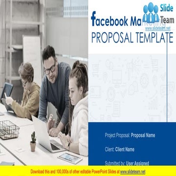Facebook Marketing Proposal Template PowerPoint Presentation Slides