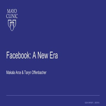 Facebook: A New Era
