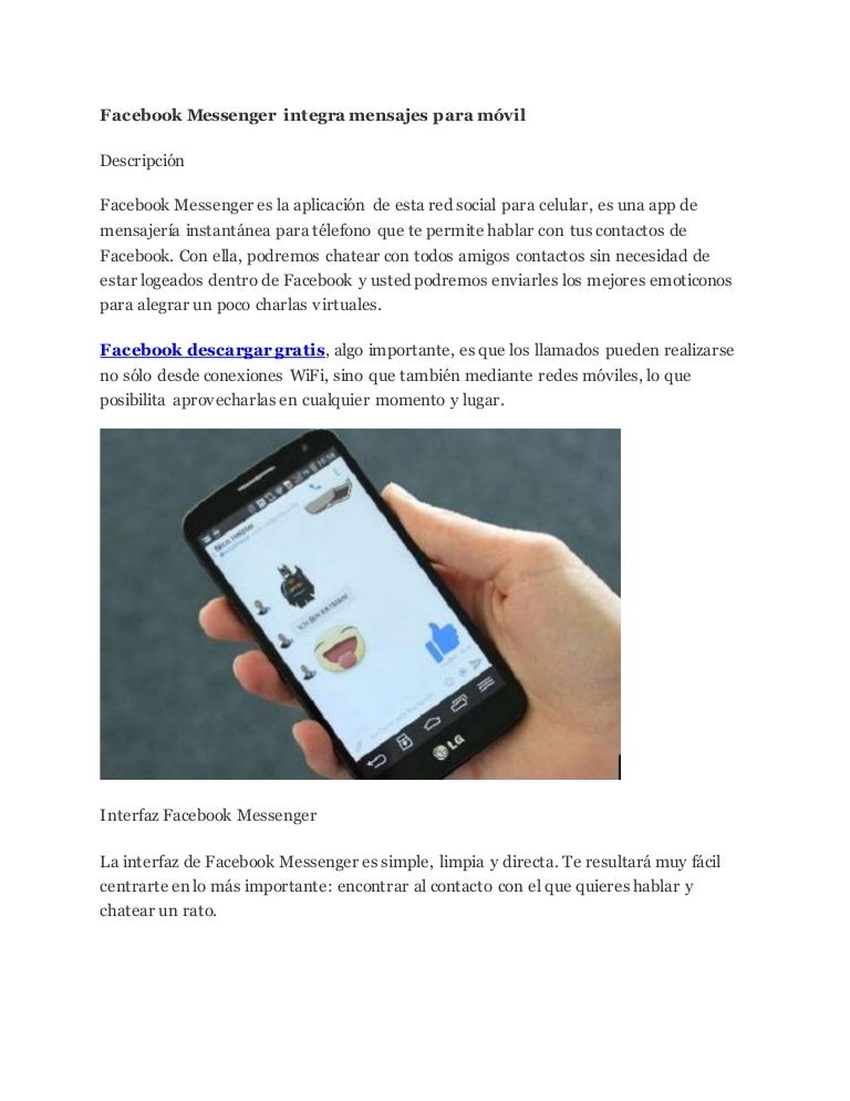Facebook Messenger Integra Mensajes Para Móvil