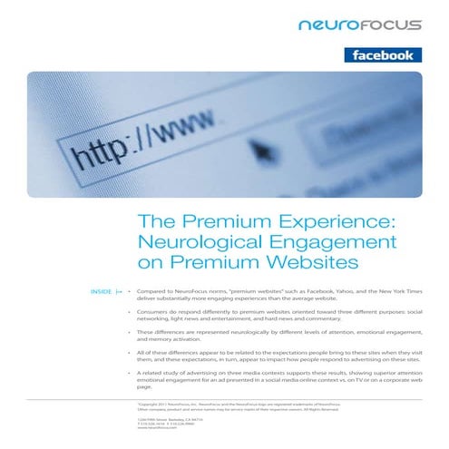 Research: Neurological reactions in human brain on different website visiting