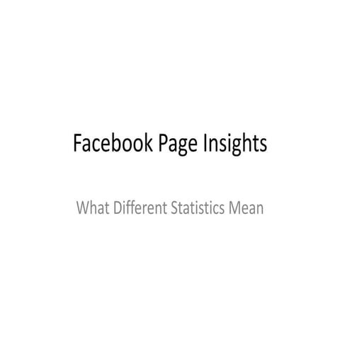 Facebook Page Insights