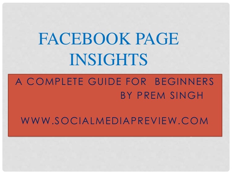 Facebook Page Insights Guide
