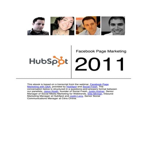Facebook Page Marketing 2011