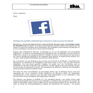 Detingut un pedòfil a Sabadell que ...