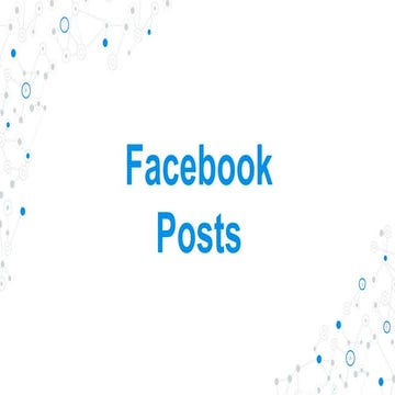 Communication through Facebook Posts