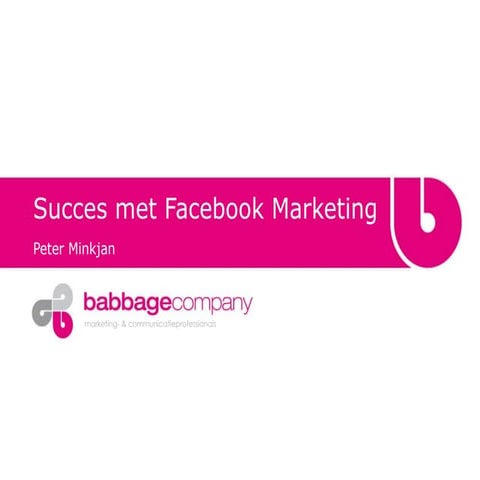 Succes met Facebook Marketing 2.0