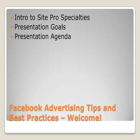 Advertising on Facebook