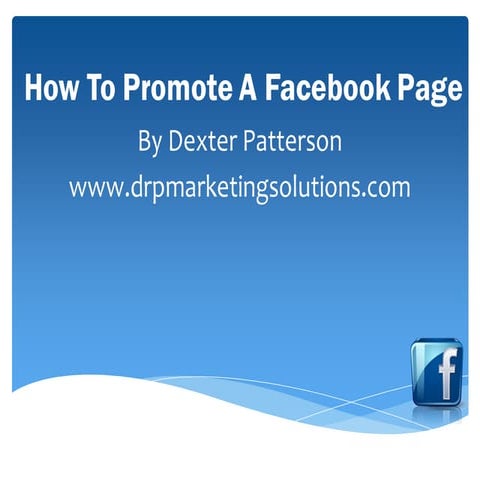 How To Promote A Facebook Page