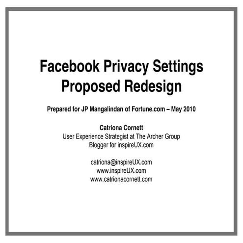 Facebook privacy settings proposed redesign