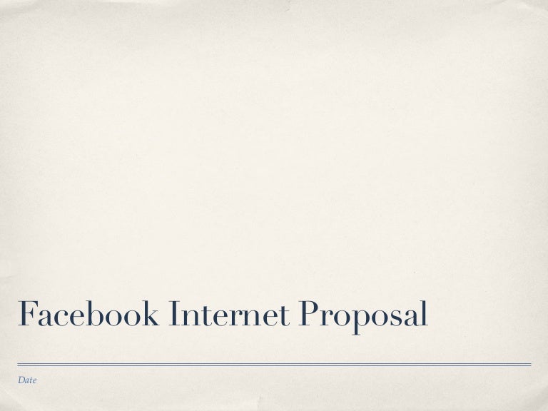 Facebook Proposal