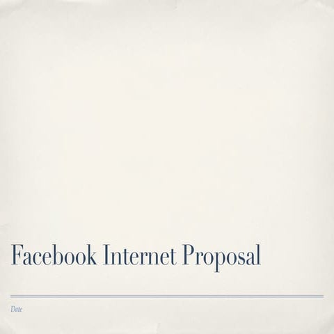 Facebook Proposal