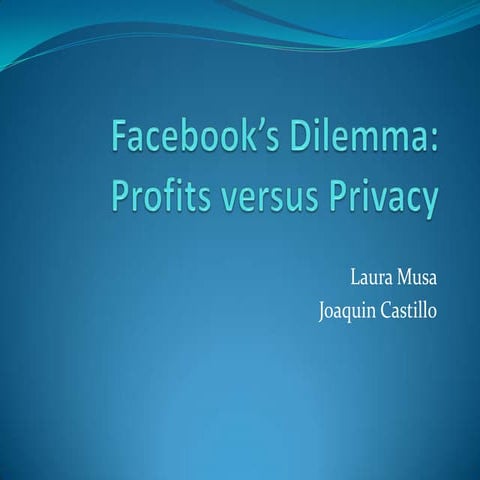 Facebook’s dilemma