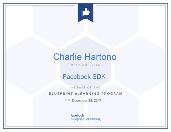 Buying channels facebook blue print certificate charlie hartono PPT Buying channels facebook blue print certificate charlie hartono PPT