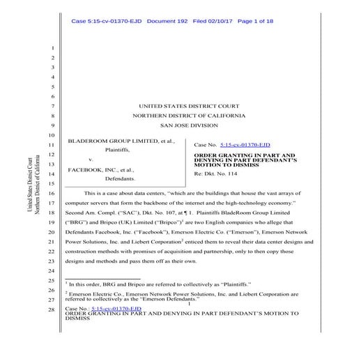 Решение окружного суда Северной Калифорнии