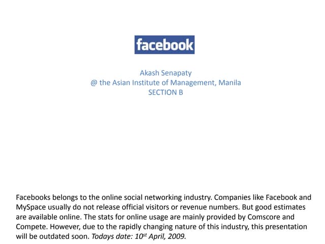 Facebook Competitive Advantage (social networking)