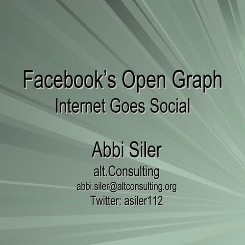 Facebook’S Open Graph